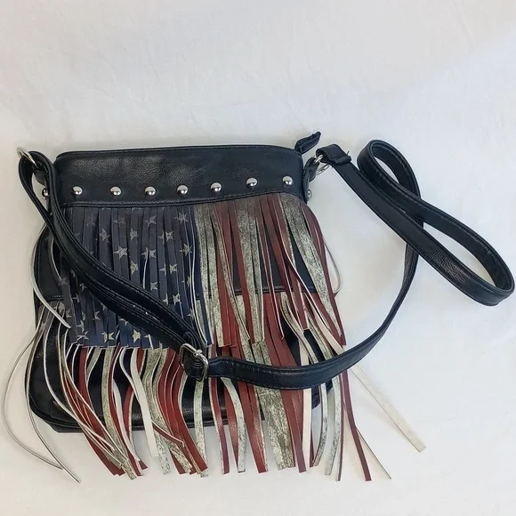 Women's Fringe crossbody bag Studded Purse Indiesleeze - Picture 5 of 8